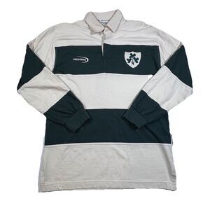 Landsdowne Collection Irish Rugby Shirt Long Sleeve Shamrock Crest Men's Small